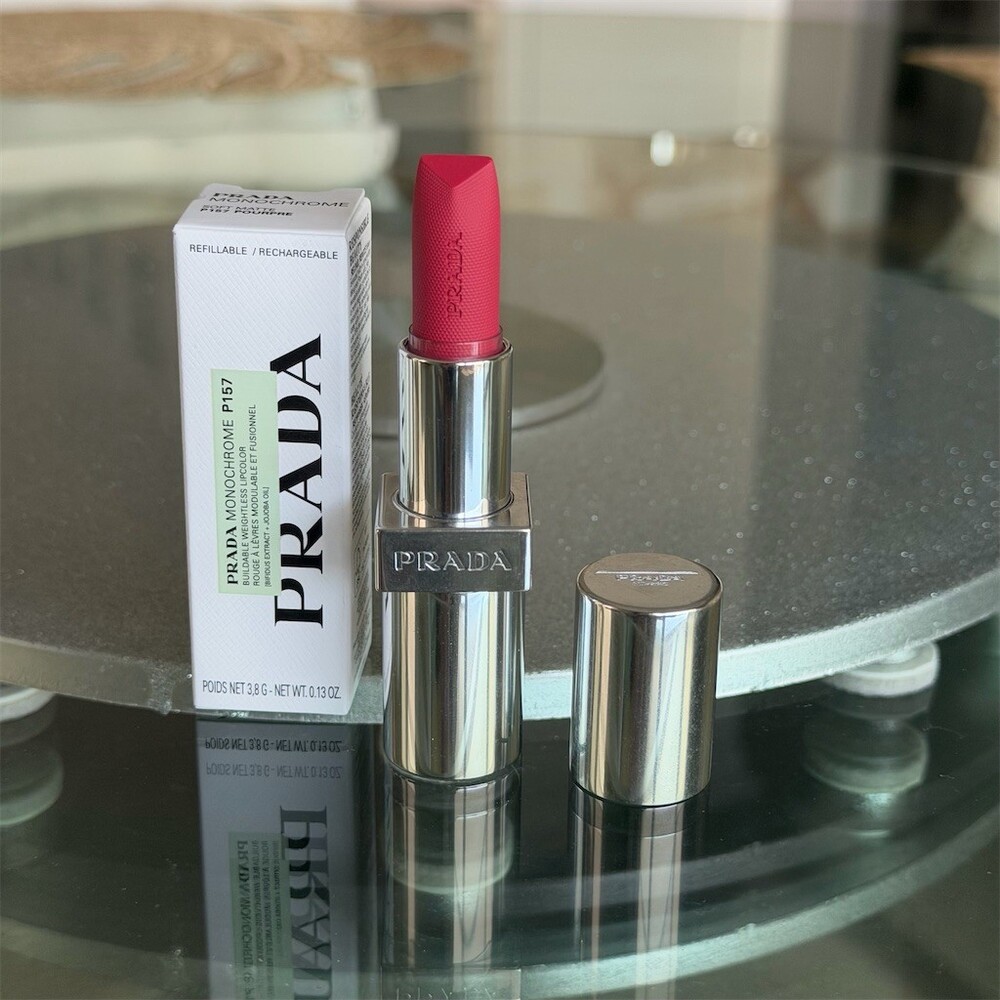 Prada Monochrome Soft Matte Refillable Lipstick Pourpre P157 0.13oz NIB